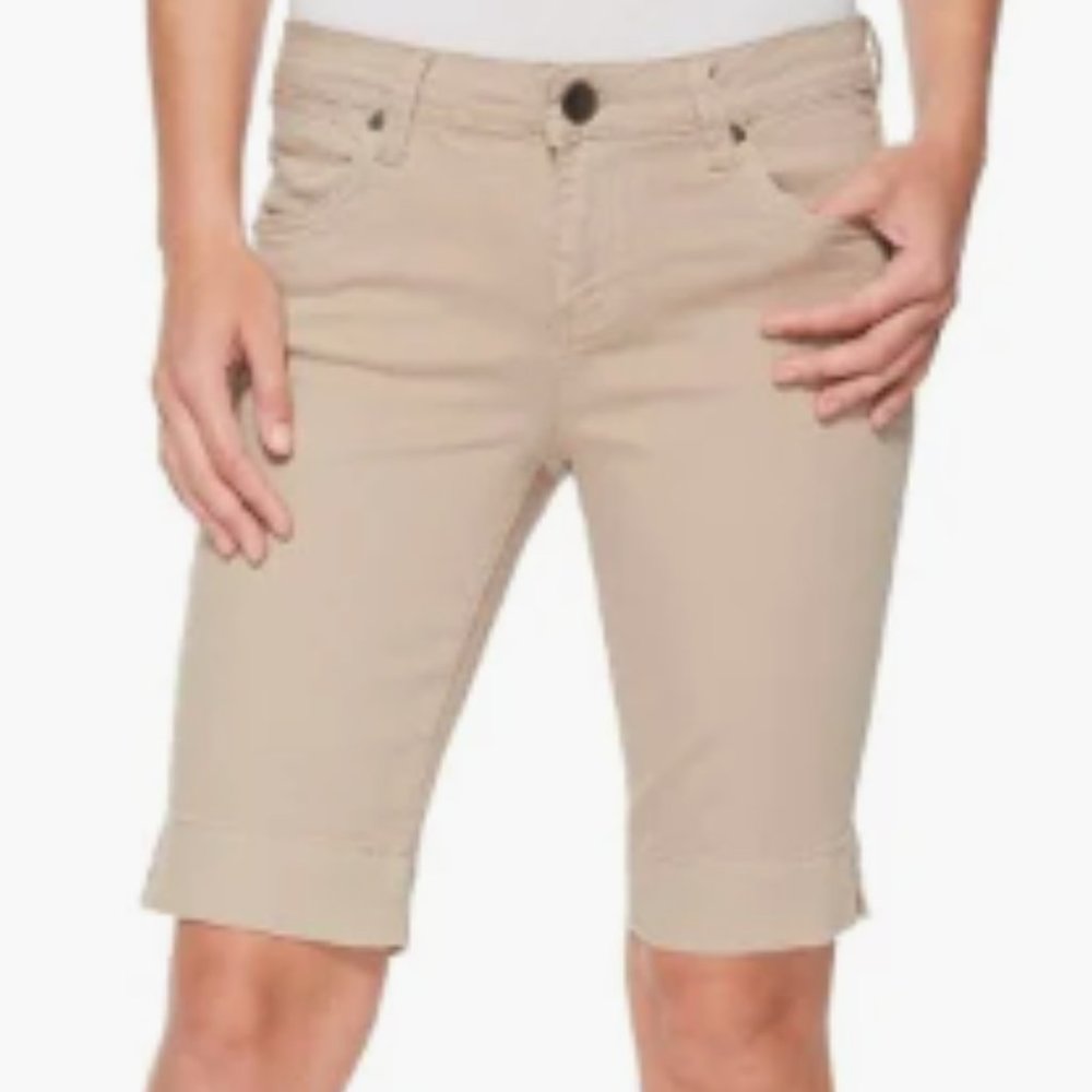 Kut from the Kloth, Denim Bermuda Shorts, Color Tan, Women's Size 10